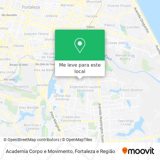 Academia Corpo e Movimento mapa