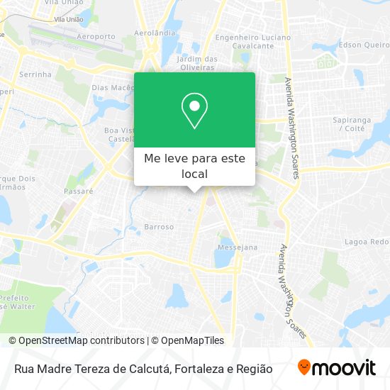 Rua Madre Tereza de Calcutá mapa