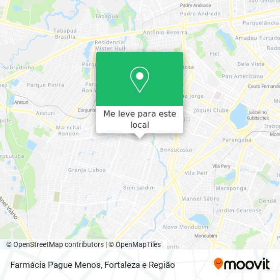 Farmácia Pague Menos mapa