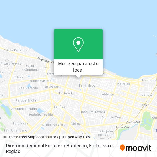 Diretoria Regional Fortaleza Bradesco mapa