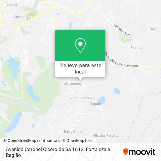 Avenida Coronel Cícero de Sá 1612 mapa