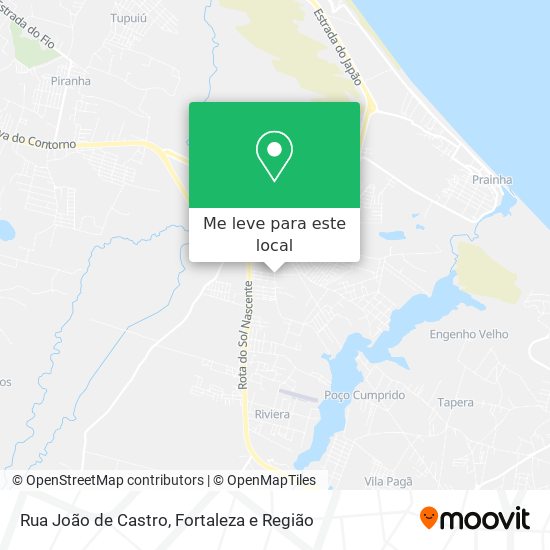 Rua João de Castro mapa