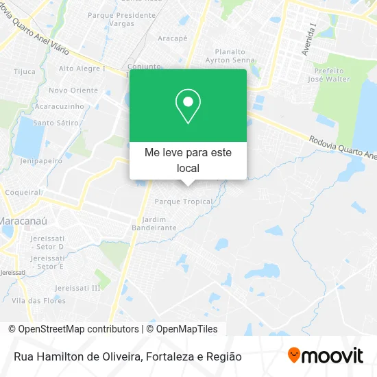 Rua Hamilton de Oliveira mapa