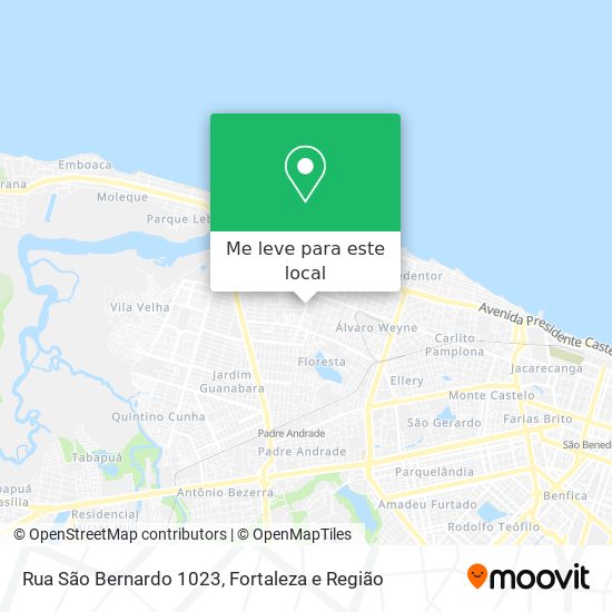 Rua São Bernardo 1023 mapa