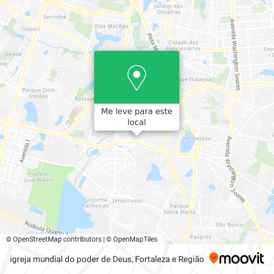 igreja mundial do poder de Deus mapa
