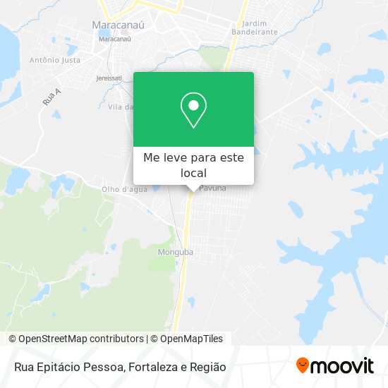Rua Epitácio Pessoa mapa