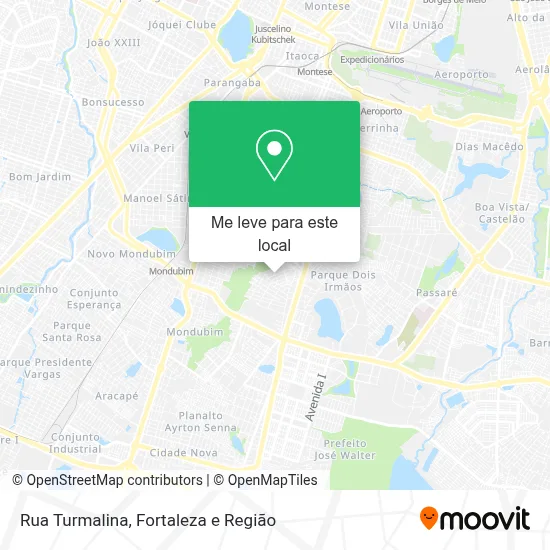 Rua Turmalina mapa