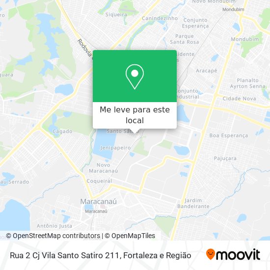 Rua 2 Cj Vila Santo Satiro 211 mapa