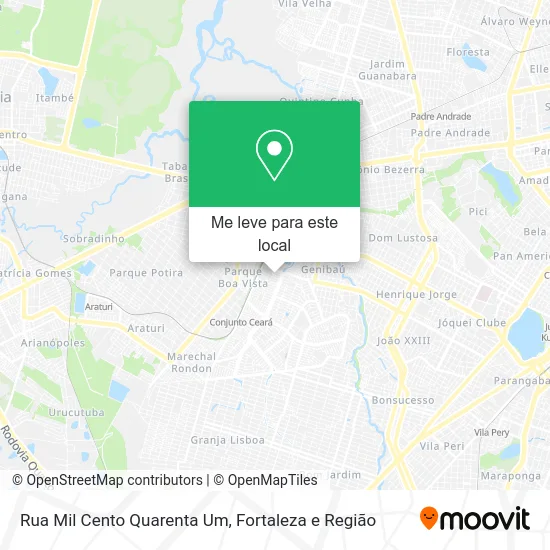 Rua Mil Cento Quarenta Um mapa