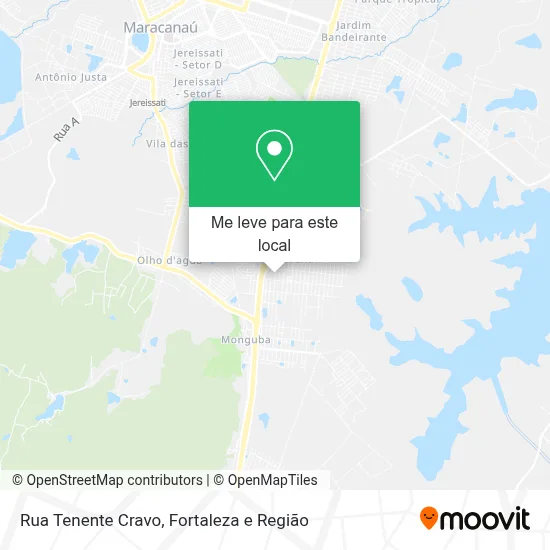 Rua Tenente Cravo mapa