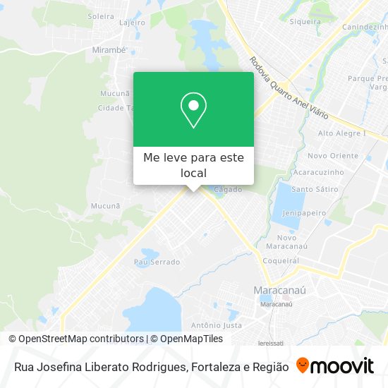 Rua Josefina Liberato Rodrigues mapa