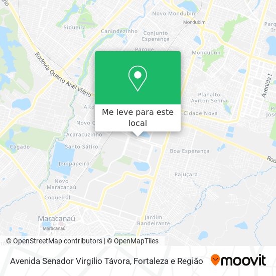 Avenida Senador Virgílio Távora mapa