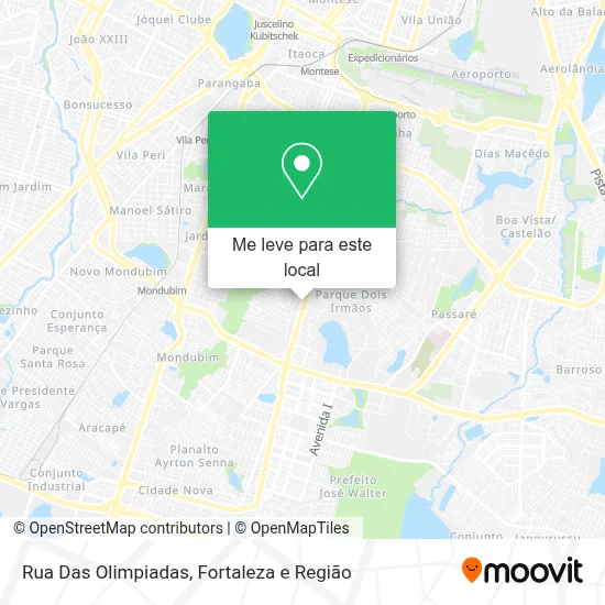 Rua Das Olimpiadas mapa