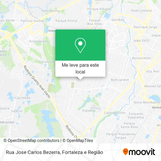 Rua Jose Carlos Bezerra mapa