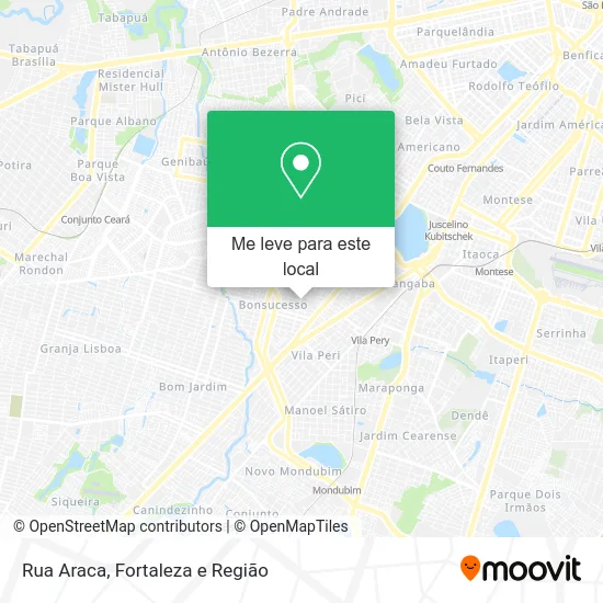 Rua Araca mapa