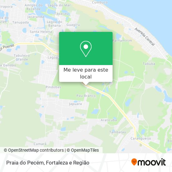 Praia do Pecém mapa