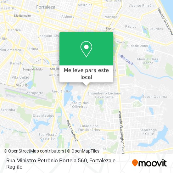 Rua Ministro Petrônio Portela 560 mapa