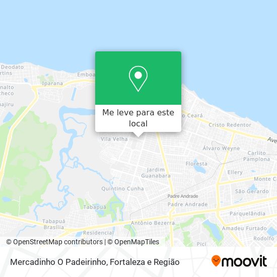 Mercadinho O Padeirinho mapa