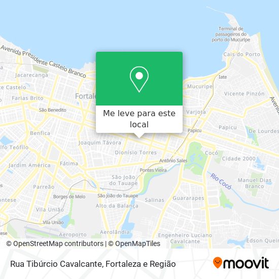 Rua Tibúrcio Cavalcante mapa