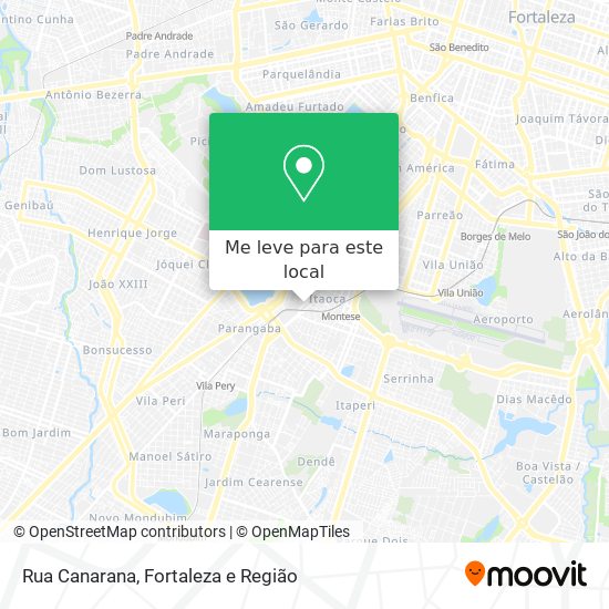Rua Canarana mapa