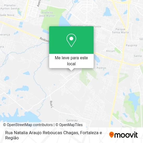 Rua Natalia Araujo Reboucas Chagas mapa