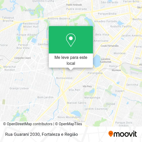 Rua Guarani 2030 mapa