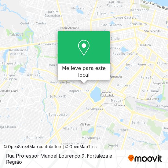 Rua Professor Manoel Lourenço 9 mapa