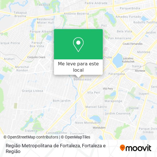 Região Metropolitana de Fortaleza mapa