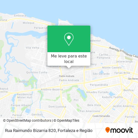 Rua Raimundo Bizarria 820 mapa