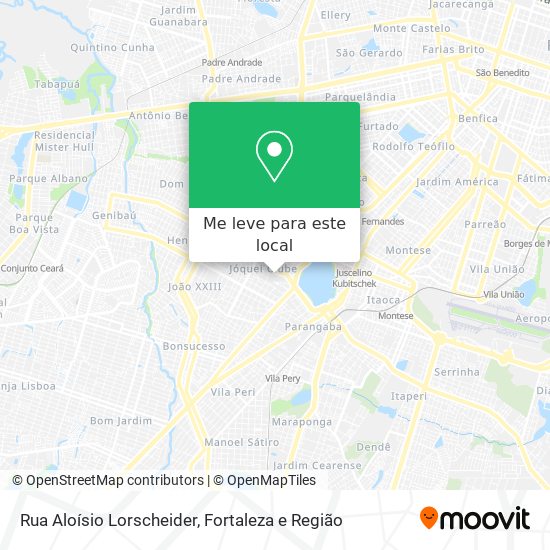 Rua Aloísio Lorscheider mapa