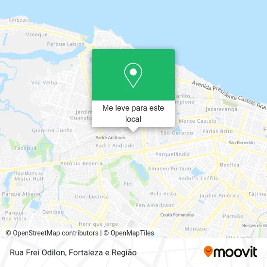 Rua Frei Odilon mapa