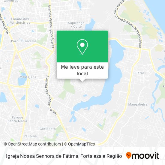 Igreja Nossa Senhora de Fátima mapa