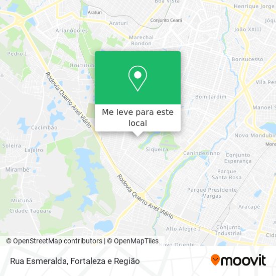 Rua Esmeralda mapa