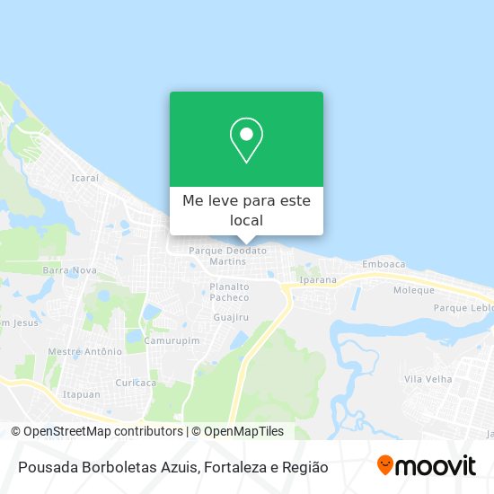 Pousada Borboletas Azuis mapa