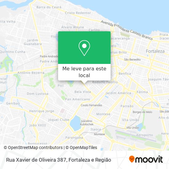 Rua Xavier de Oliveira 387 mapa