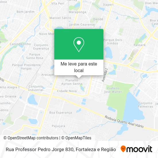 Rua Professor Pedro Jorge 830 mapa