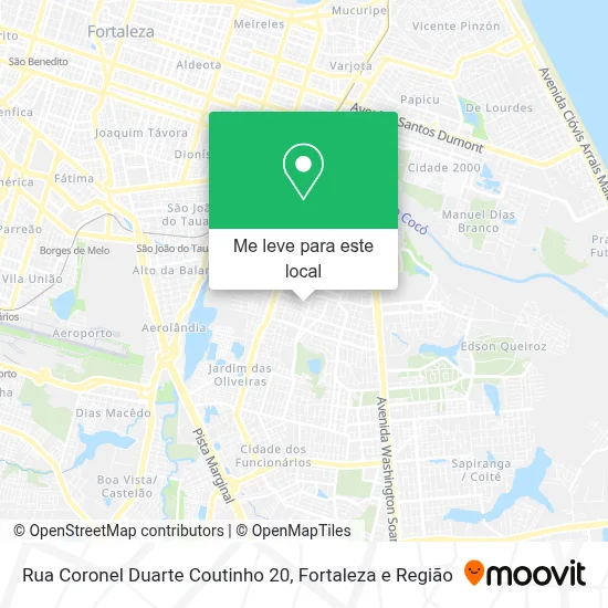 Rua Coronel Duarte Coutinho 20 mapa
