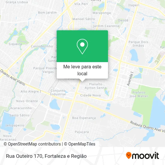 Rua Outeiro 170 mapa