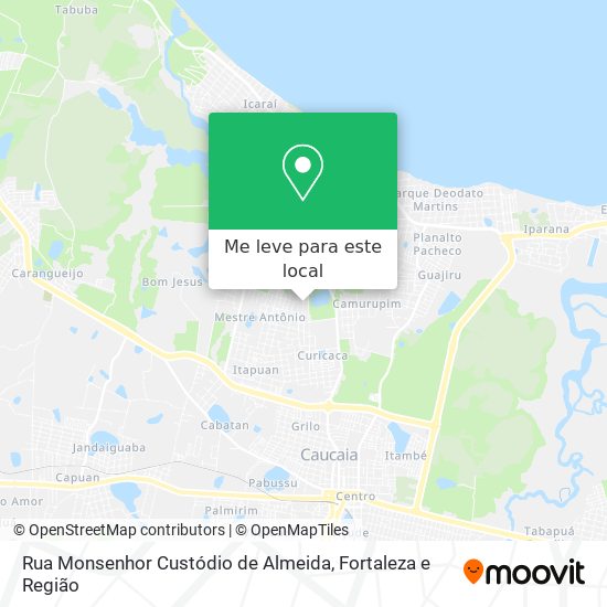 Rua Monsenhor Custódio de Almeida mapa