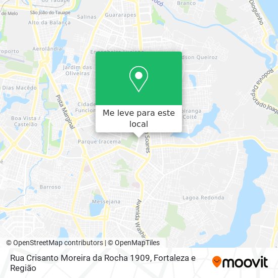 Rua Crisanto Moreira da Rocha 1909 mapa