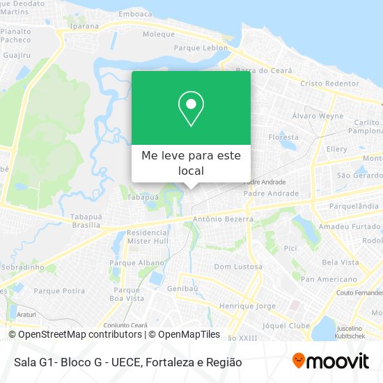 Sala G1- Bloco G - UECE mapa