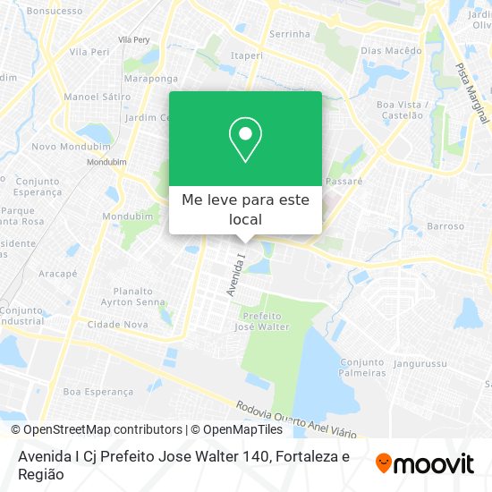 Avenida I Cj Prefeito Jose Walter 140 mapa