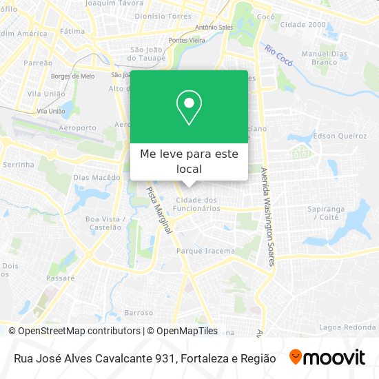 Rua José Alves Cavalcante 931 mapa
