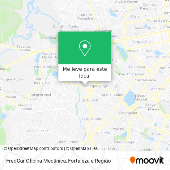 FredCar Oficina Mecânica mapa