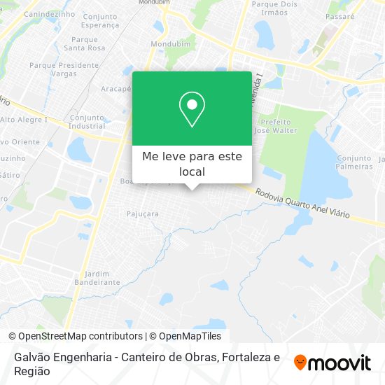 Galvão Engenharia - Canteiro de Obras mapa