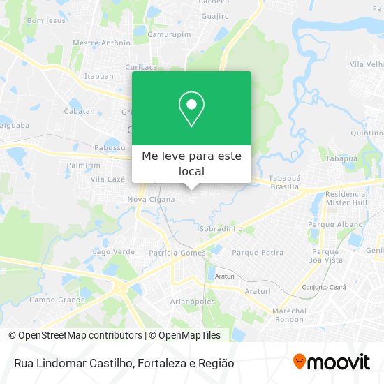 Rua Lindomar Castilho mapa