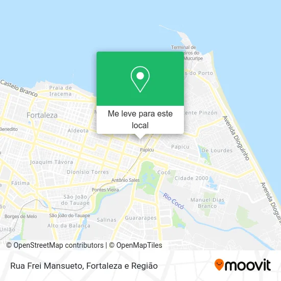 Rua Frei Mansueto mapa