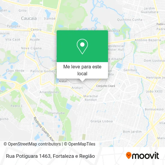 Rua Potiguara 1463 mapa