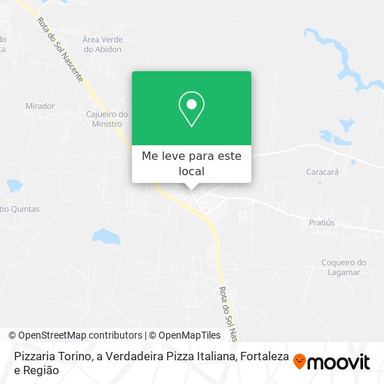 Pizzaria Torino, a Verdadeira Pizza Italiana mapa