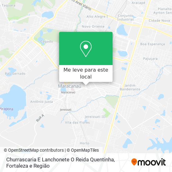 Churrascaria E Lanchonete O Reida Quentinha mapa